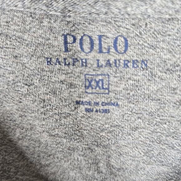 Men's Polo Ralph Lauren Heathered Gray Long Sleeve Top Size XXL - Picture 4 of 7